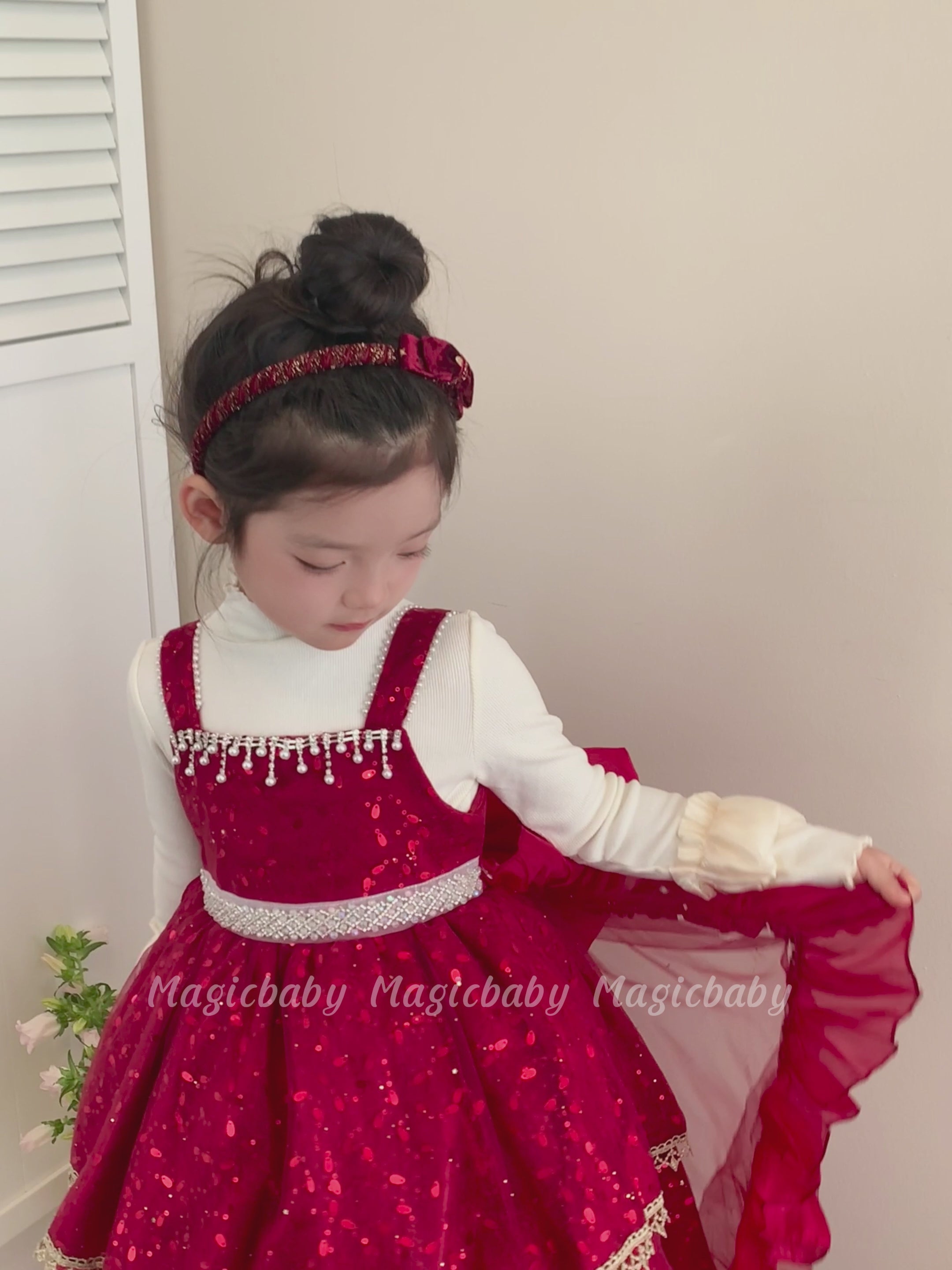 Classic Red Velvet Simple Head Band for Baby Girls Chic Fashion Trendy Hair Band for Kids Hair Accessories in Stock Stylish