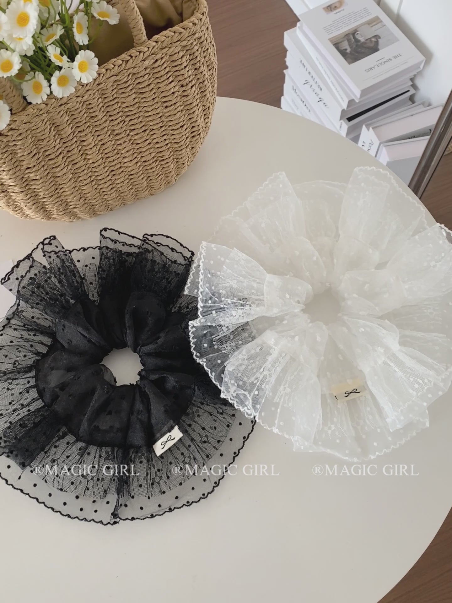 Elegant French Style Tulle Hair Ties for Women and Girls Lightweight Lace Scrunchies Stylish Accessories for Summer