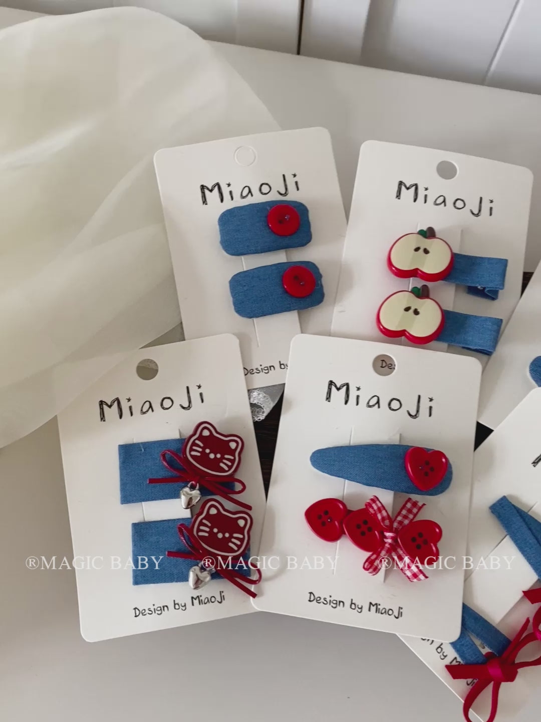 Sweet Cute Fruits Kitty Cat Button Bowknot Hair Clips for Baby Girls Animals Haarspange for Kids Children Hair Accessories