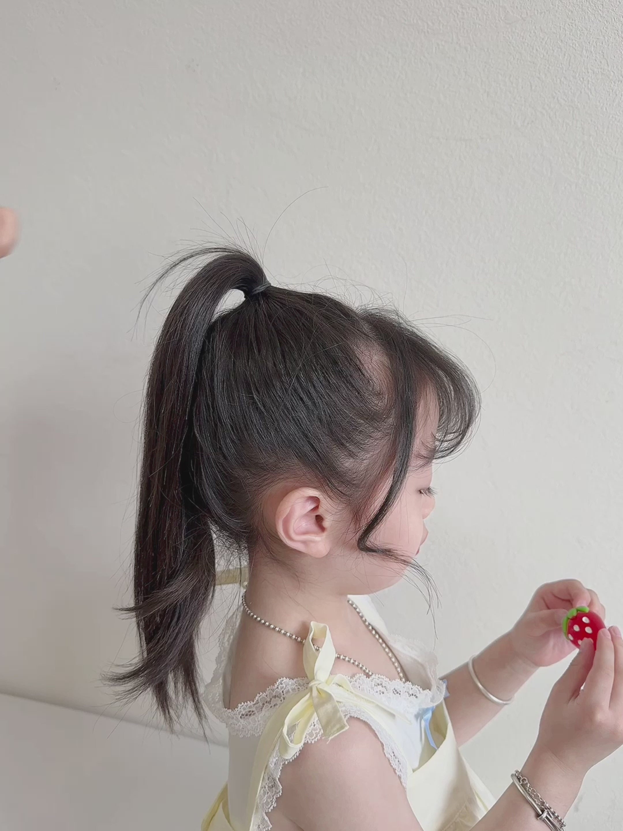 Kids Heart Beads Telephone Wire Hair Ties Candy Color Sweet Fashion Wholesale Scrunchies Accessories for Children Daily School