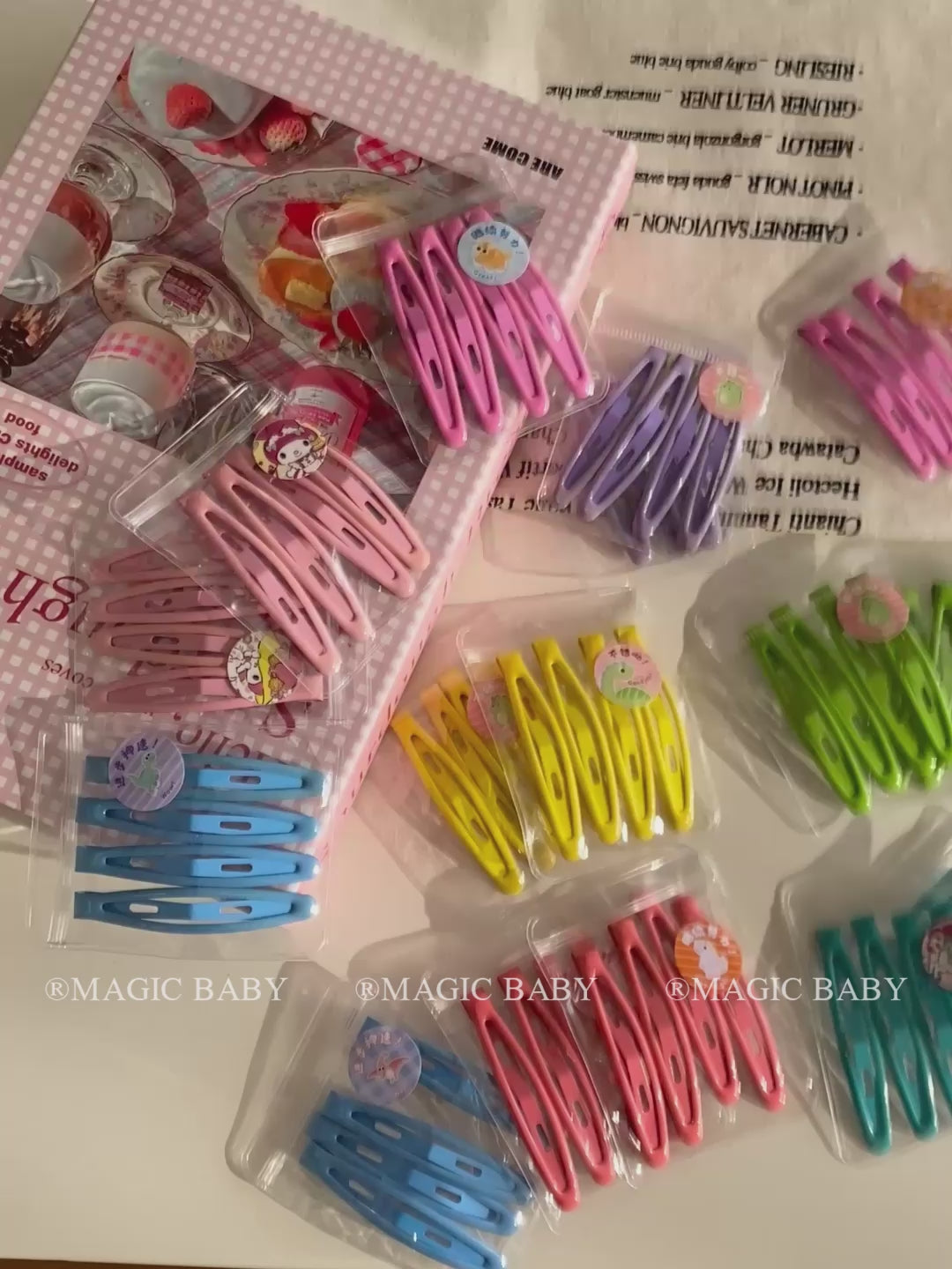 Simple Minimalistic Solid Candy Color Hair Clips for Baby Girls Cute Sweet Kawaii Snap Clips for Kids Children Hair Accessories