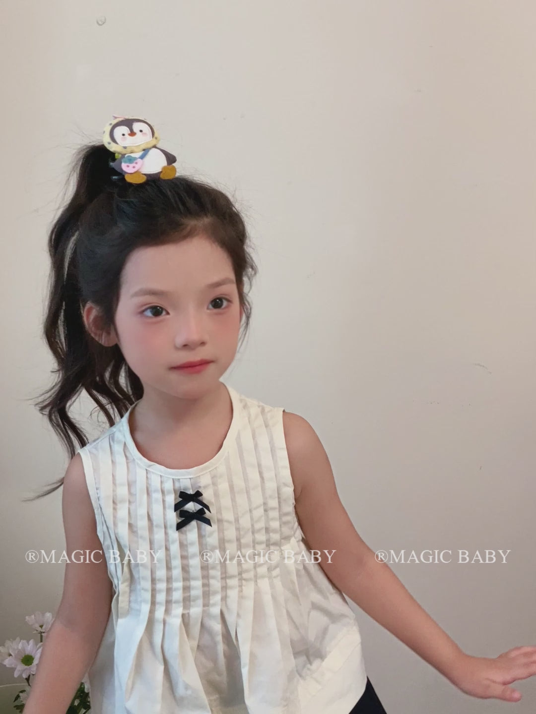 Cute Sweet Penguin Animals Hair Ties for Baby Girls Kawaii Fashion Trendy Stylish Scrunchies for Kids Children Hair Accessories