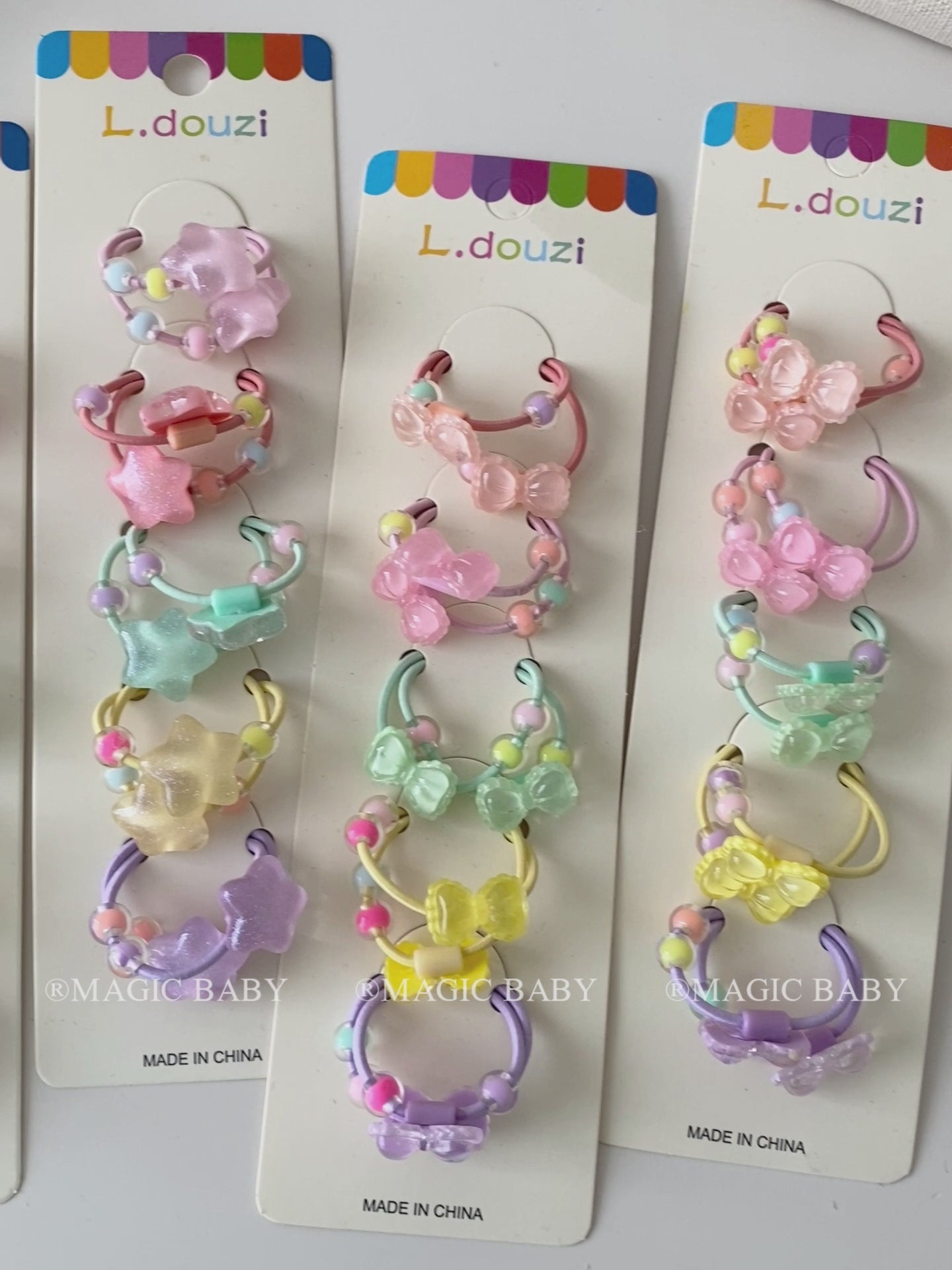 Mini Star Bowknot Cute Sweet Scrunchies for Baby Girls Glitter Kawaii Fashion Hair Ties for Kids Children Hair Accessories