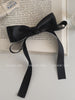 Elegant Trendy Customized Fabric Hair Claws Barrette Clips Hot Sale Black Solid Color Ribbon Bowknot for Women for Party Daily