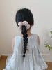 Solid Color Flower Bowknot Scunchies for Baby Girls Simple Minimalistic Elegant Hair Ties for Kids Children Hair Accessories