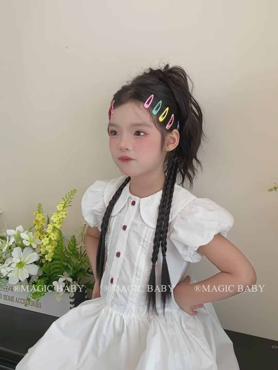 Children Candy Color Dots Grid Solid Color Small Snap Clips Sweet Fashion Cute Wholesale in Stock Hairpins Accessories for Kids