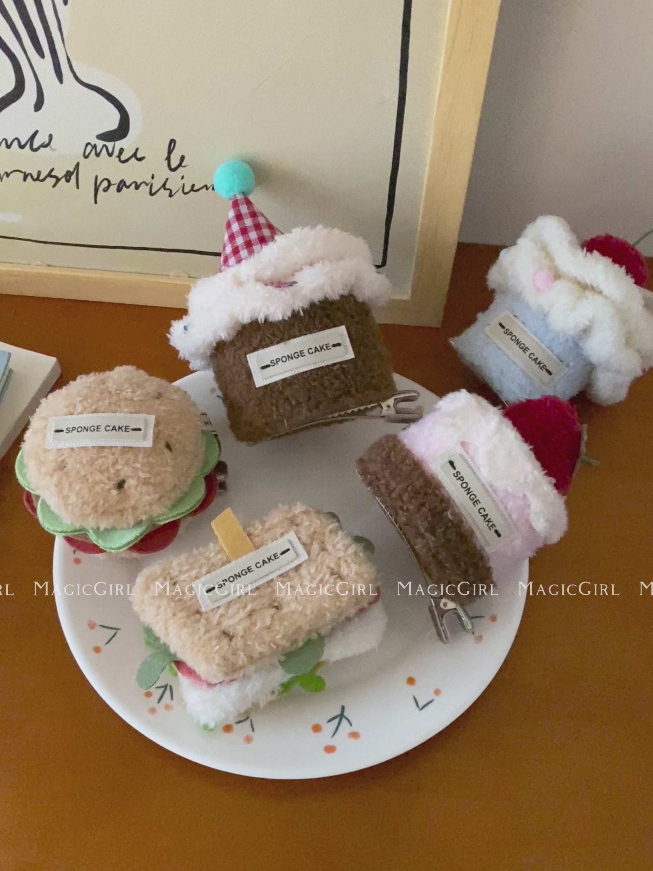 Brand New Women's Hair Accessories Cherry Plaid Fabric Hair Clips Cute and Stylish HaarSpange for Girls Fashionable Trend