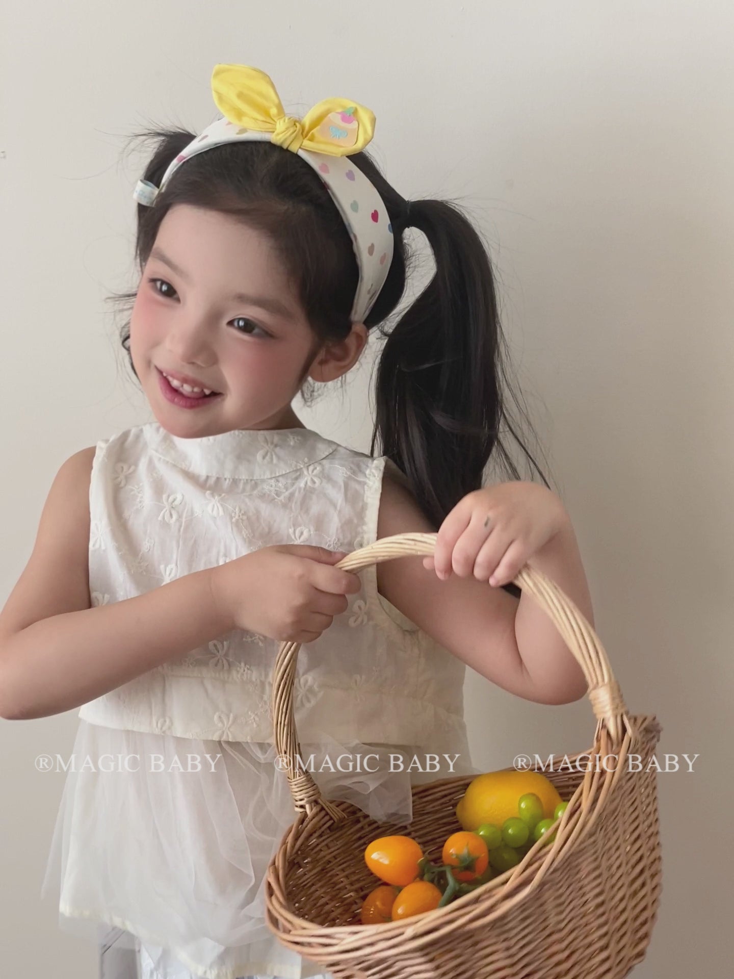 Sweet Cute Colorful Dot Bowknot Scrunchies for Baby Girls Fashion Kawaii Fruit Hair Ties for Kids Children Hair Accessories