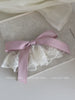 Women Pink Bowknot Tulle Simple Barrtte Clips Sweet Fashion Elegant Wholesale in Stock Hairpins Accessories for Female Daily Use