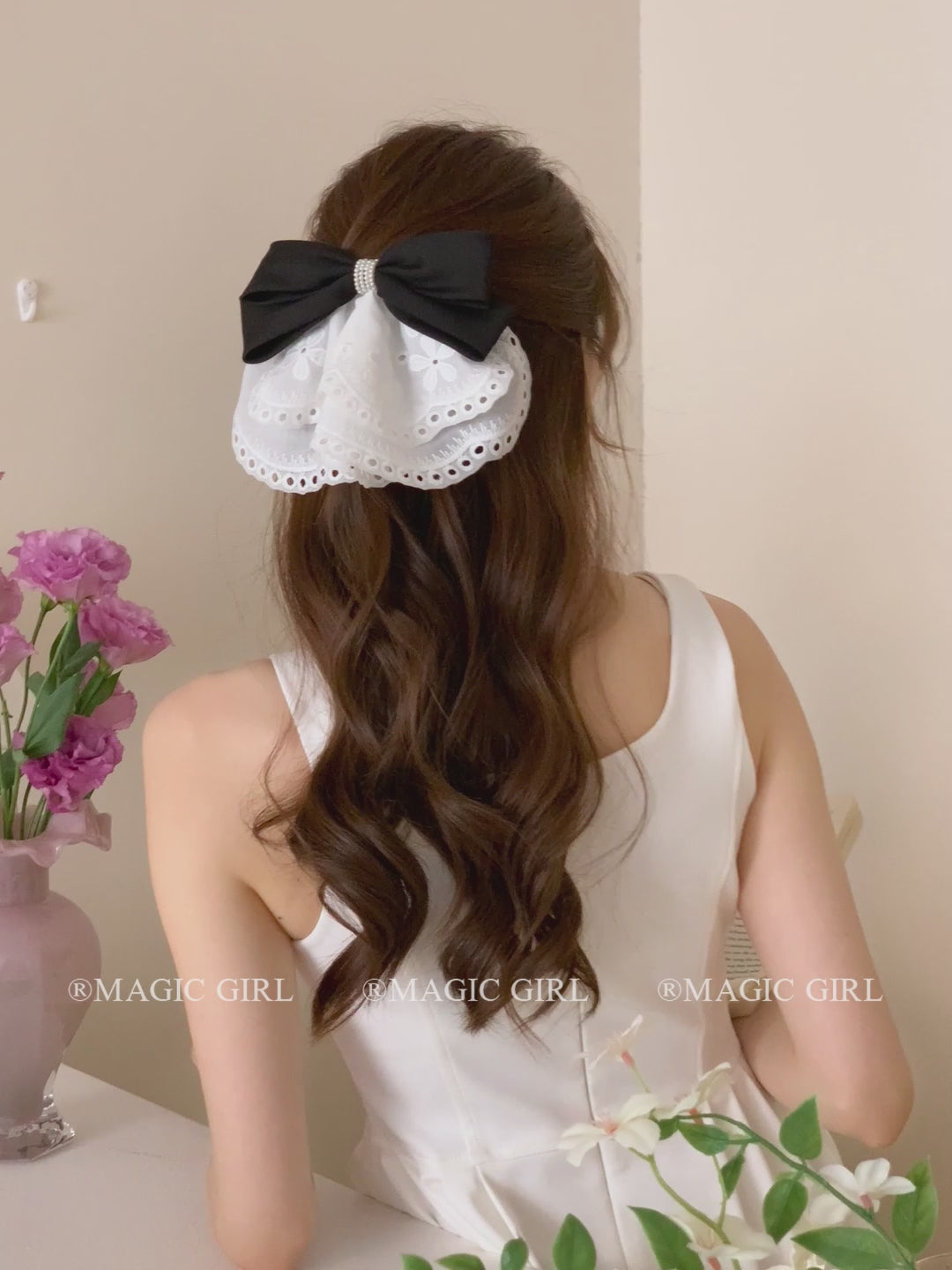 Classic Bowknot Dress Imitation Pearl Hair Clips for Girls Sweet Elegant Barrettes for Women Ladies Hair Accessories in Stock