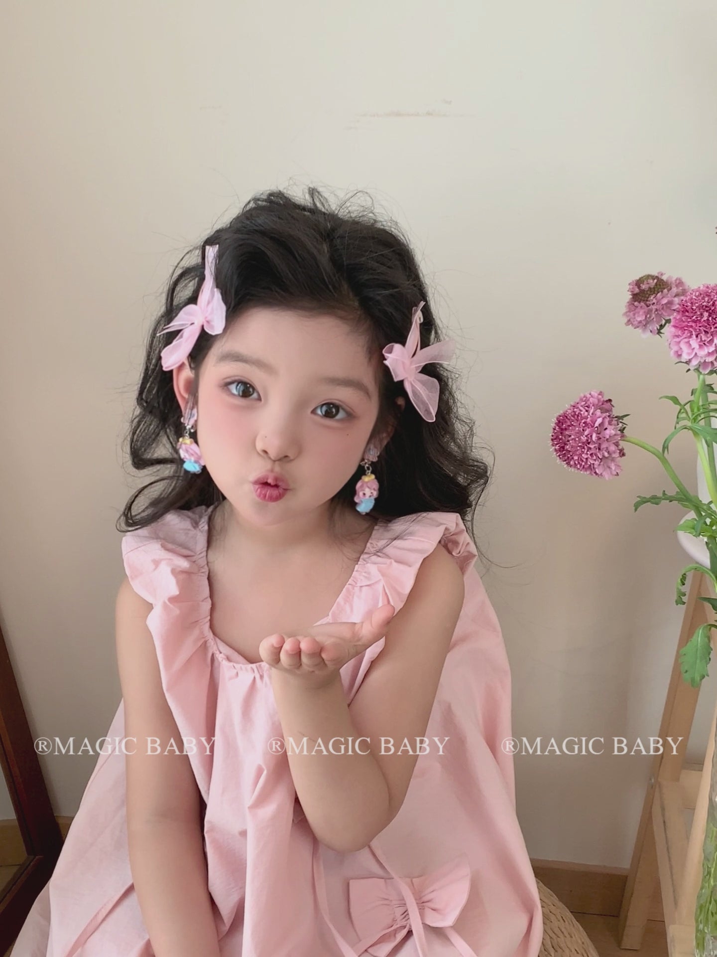 Fashion Sweet Solid Color Bowknot Hair Clips for Baby Girls Heart Shaped Cute Snap Clips for Kids Children Hair Accessories