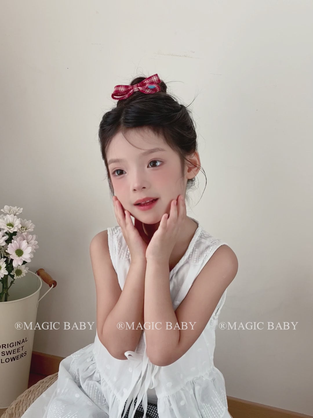 Girls Red Irregular Shape Fashion Minimalistic Heart Bowknot Snap Clips Hair Claw Clips Scrunchies Accessories Sets for Children