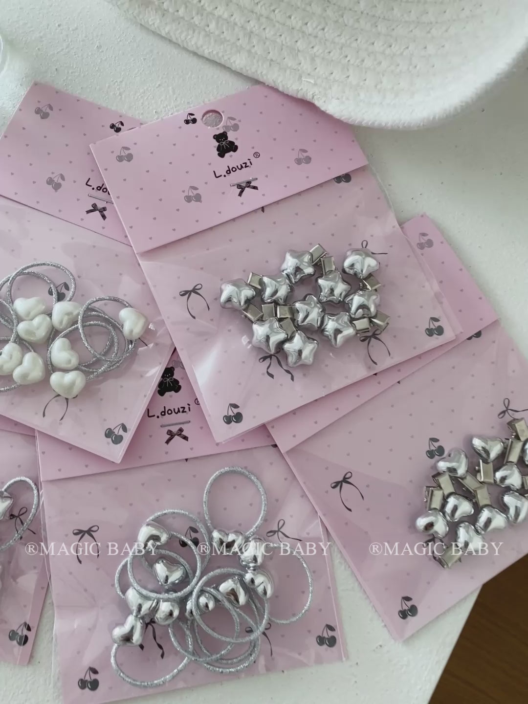 Girls Silver Heart Small Hair Ties Mini Alligator Clips Fashion Chic Simple in Stock Hair Accessories for Children Daily Causal