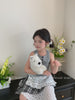 Kids Blue Pink Ponytail Holder Heart Dots Scrunchies Chic Fashion Cute Wholesale in Stock Hair Ties Accessory for Children Daily
