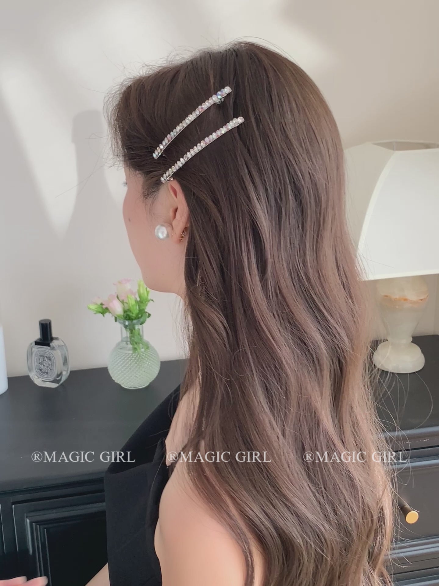Women's Fashion Alloy Bobby Pins & Hair Clips Sequined Beauty Barrettes Lightweight Hair Claws for Daily School & Party Use