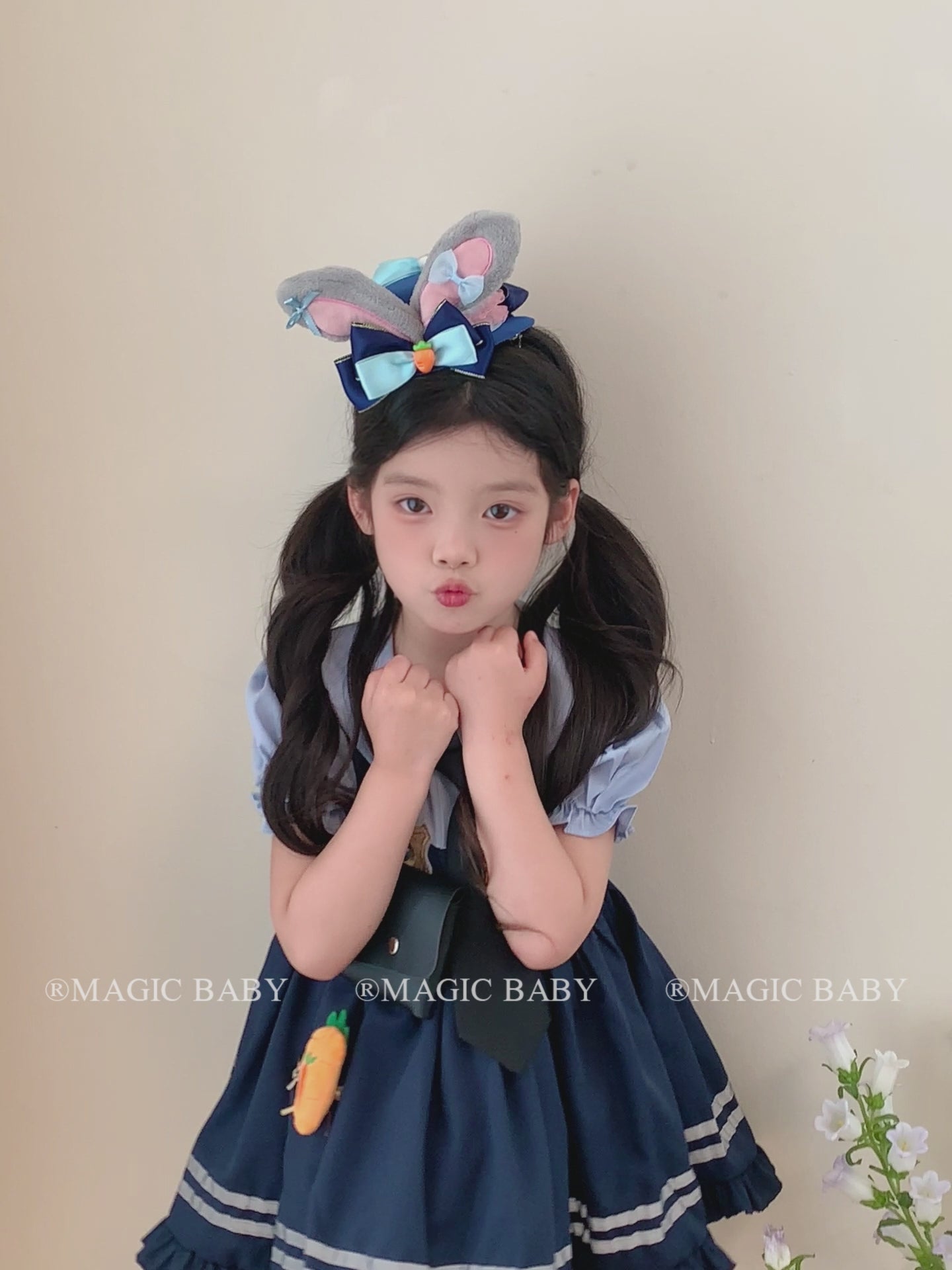 Fashion Cute Rabbit Cartoon Hair  Clips for Baby Girls Bowknot Animals Alligators for Kids Children Hair Accessories in Stock