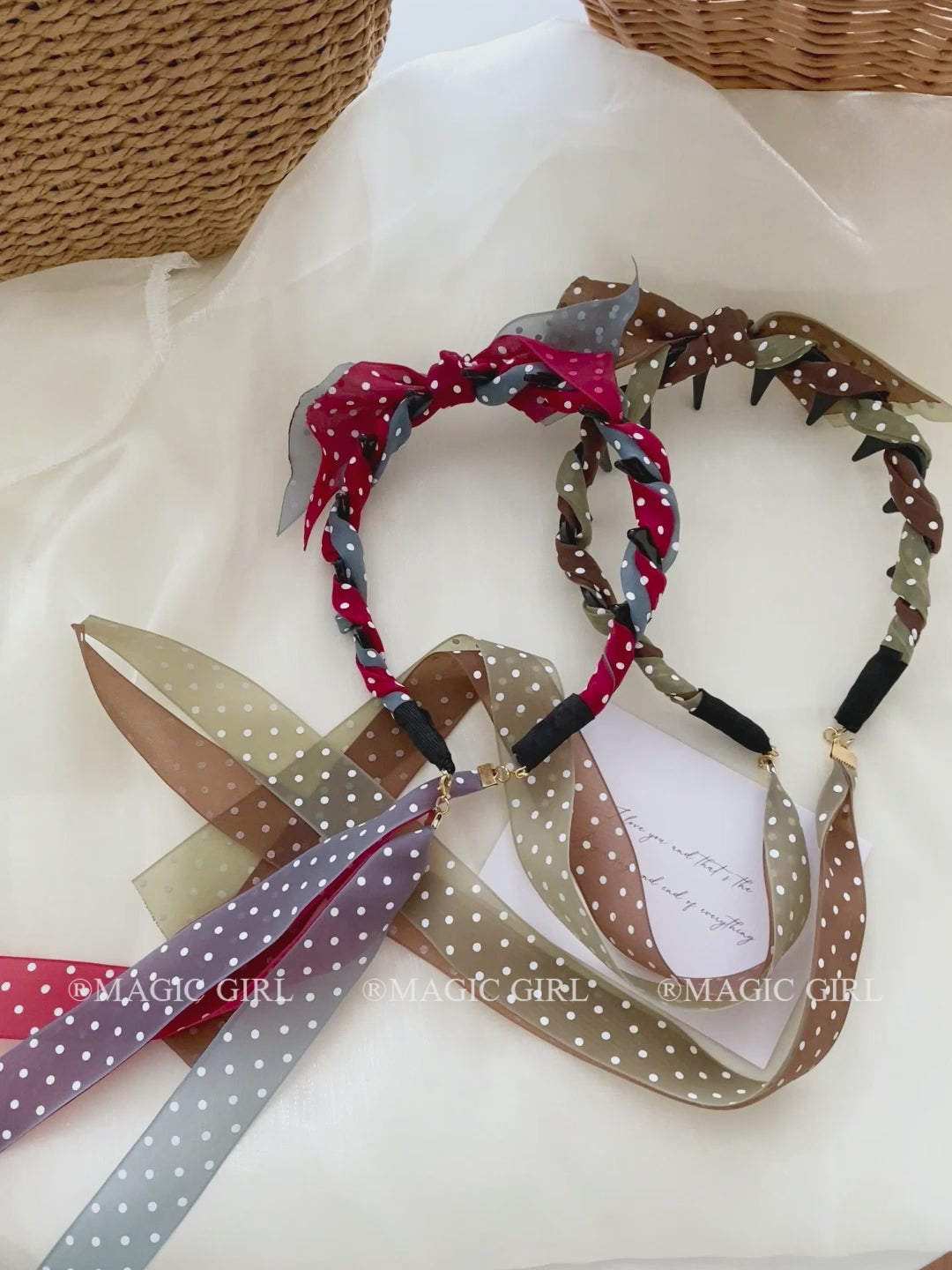 Hot Sale Women Red Green Ribbon Dots Comb Headband Fashion Elegant Wholesale in Stock Hairbands Accessories for Female Daily