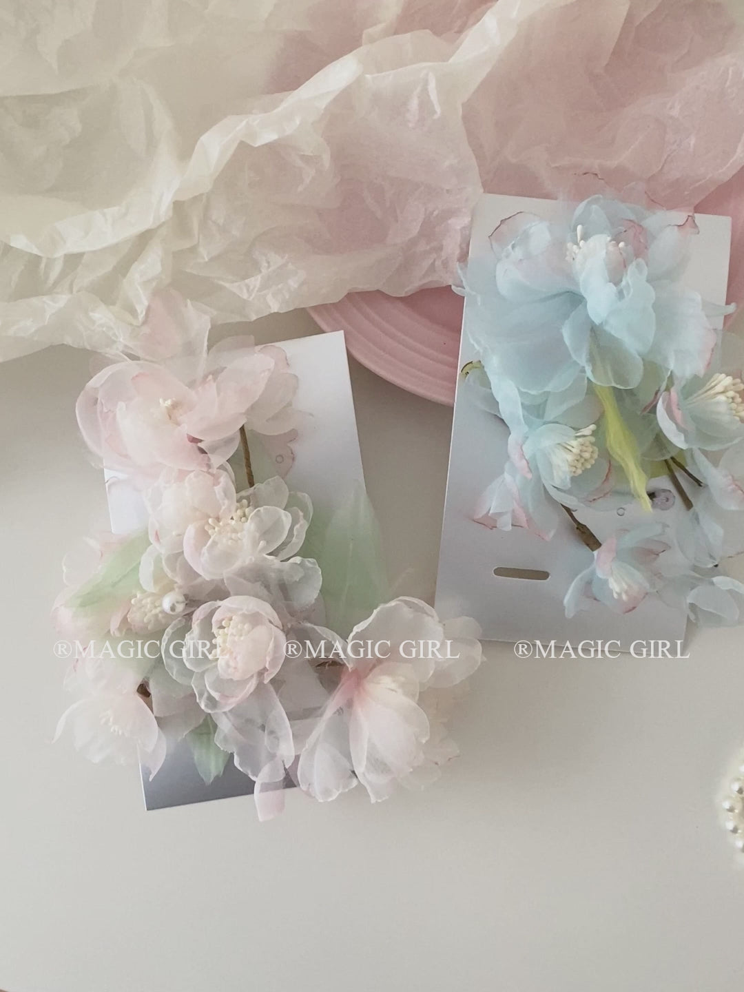 Sweet Cute Flower Hair Clips for Girls Elegant Princess Style Alligator Clips for Women Ladies Hair Accessories Fahion Chinese