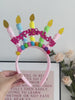 Hot Sale Cute Lightweight Pink & White Medium Headbands Sweet Birthday Cake Decorative Hairbands for Kids Wholesale Stock