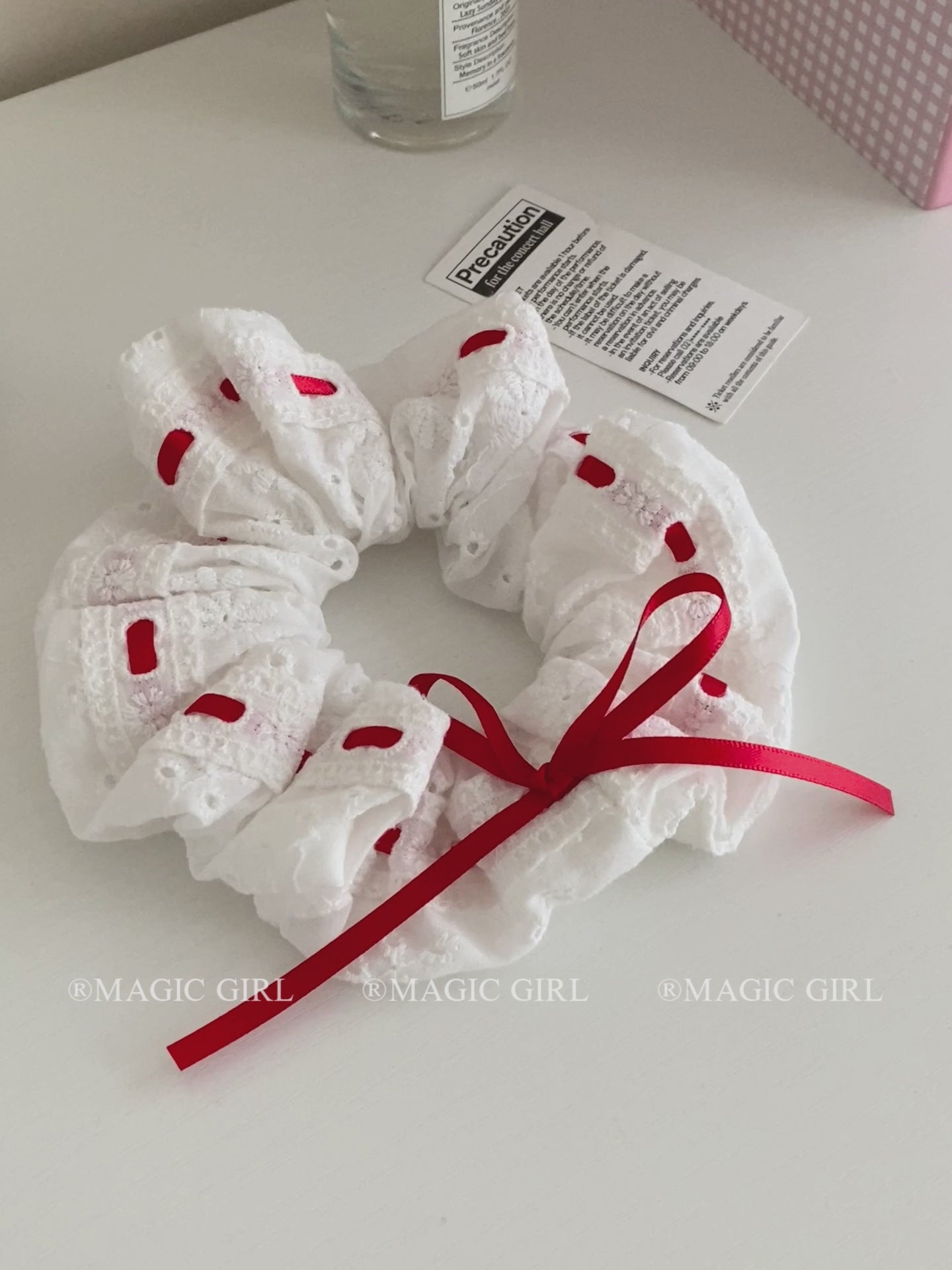 Red Bowknot Ribbon Hair Ties for Women Adjustable High Quality Fashion Stunning Scrunchies for Daily Use Cute Hair Accessories