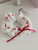 Red Bowknot Ribbon Hair Ties for Women Adjustable High Quality Fashion Stunning Scrunchies for Daily Use Cute Hair Accessories