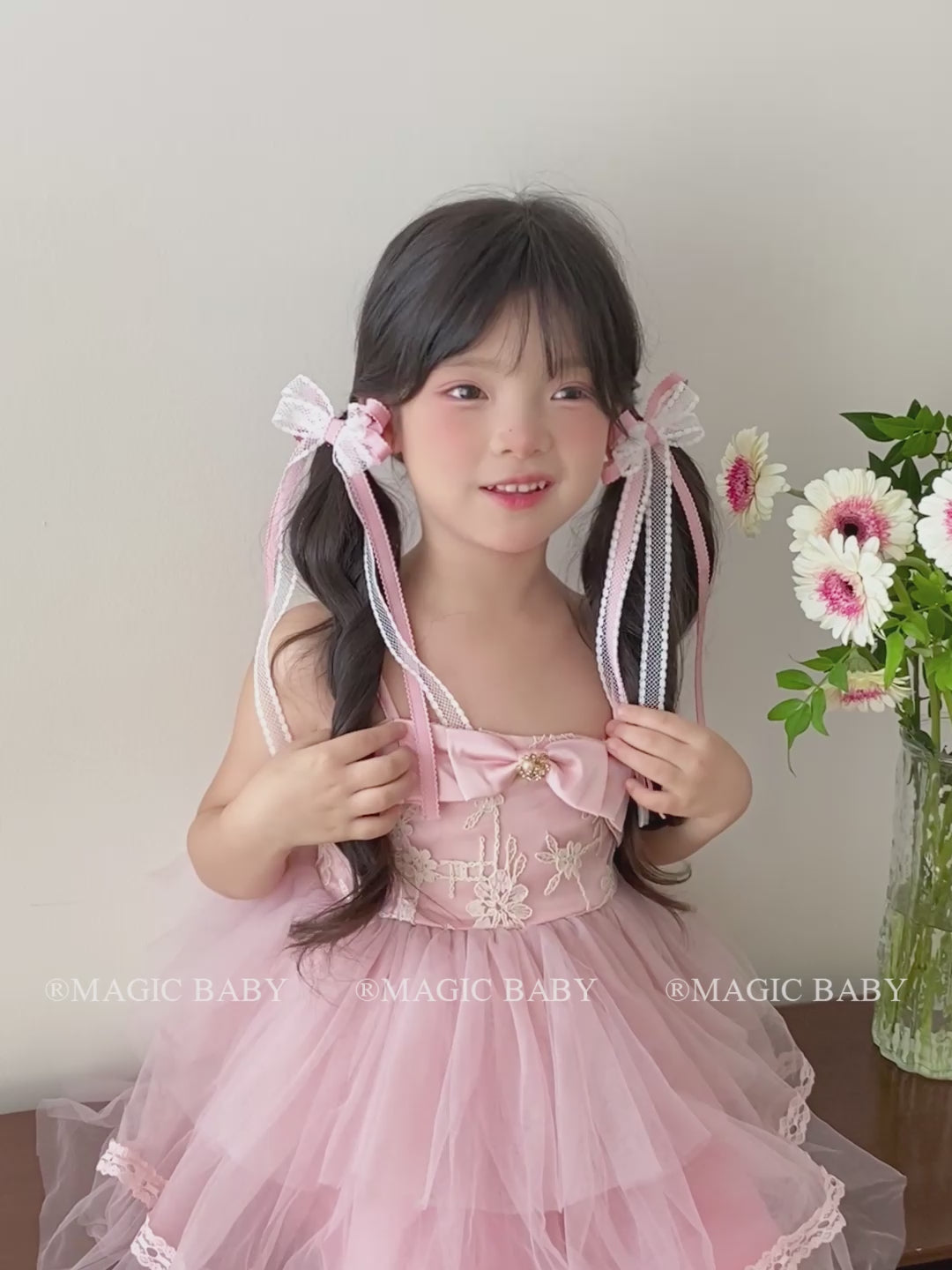 Girls Bowknot Ribbon Solid Color Tulle Small Alligator Clips Simple Sweet Fashion Wholesale in Stock Hairpins Accessory for Kids