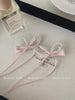 Pink Ribbon Bowknot Imitation Pearl Hair Clips for Baby Girls Fashion Sweet Elegant Cute Alligators for Kids Hair Accessories