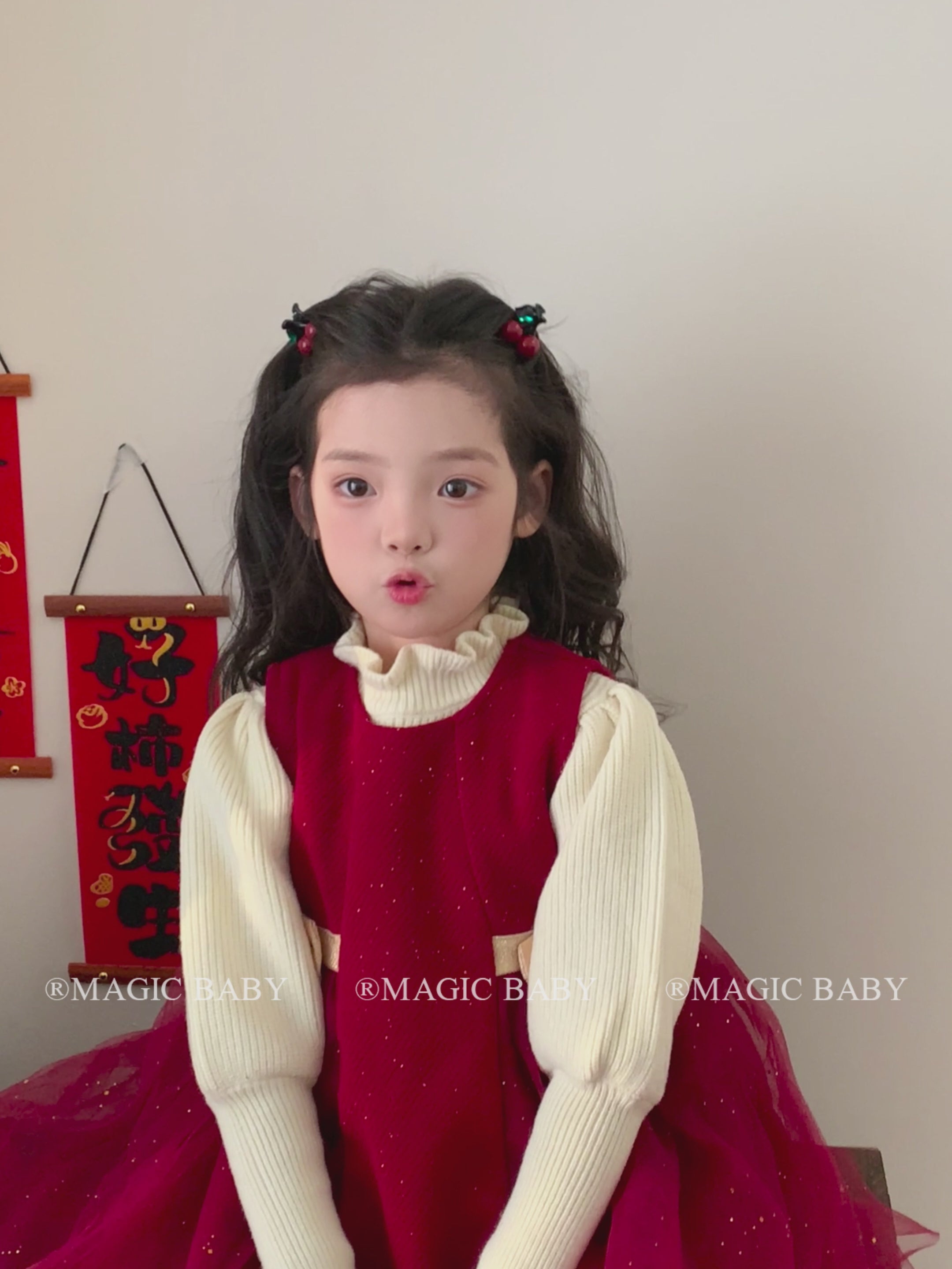 Cute Cherry Fruit Fashion Glitter Hair Clips for Baby Girls Kawaii Trendy Alligators for Kids Children Hair Accessories in Stock