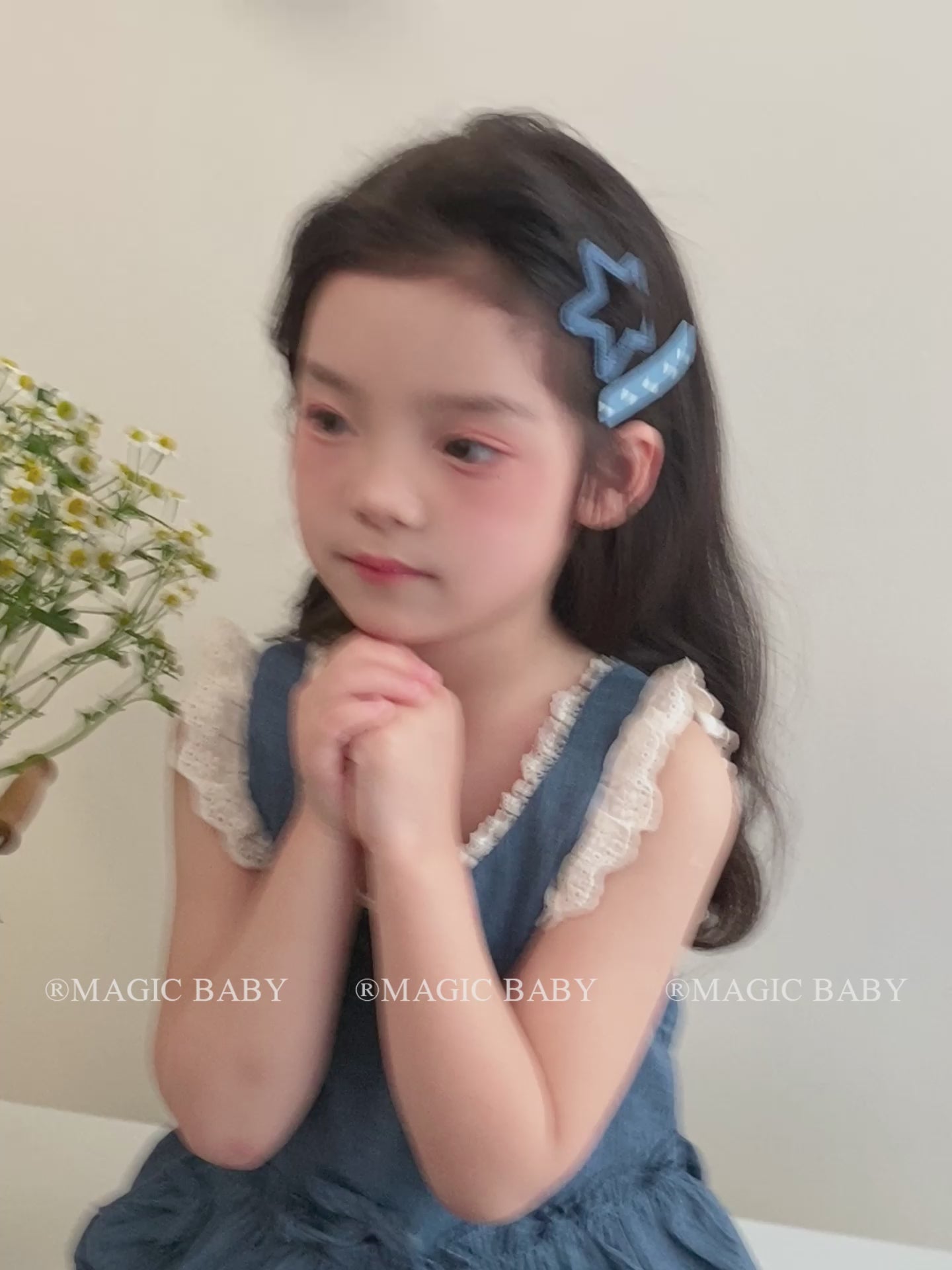 Denim Solid Color Star Simple Hair Clips for Baby Girls Minimalistic Snap Clips for Kids Children Teen Hair Accessories in Stock