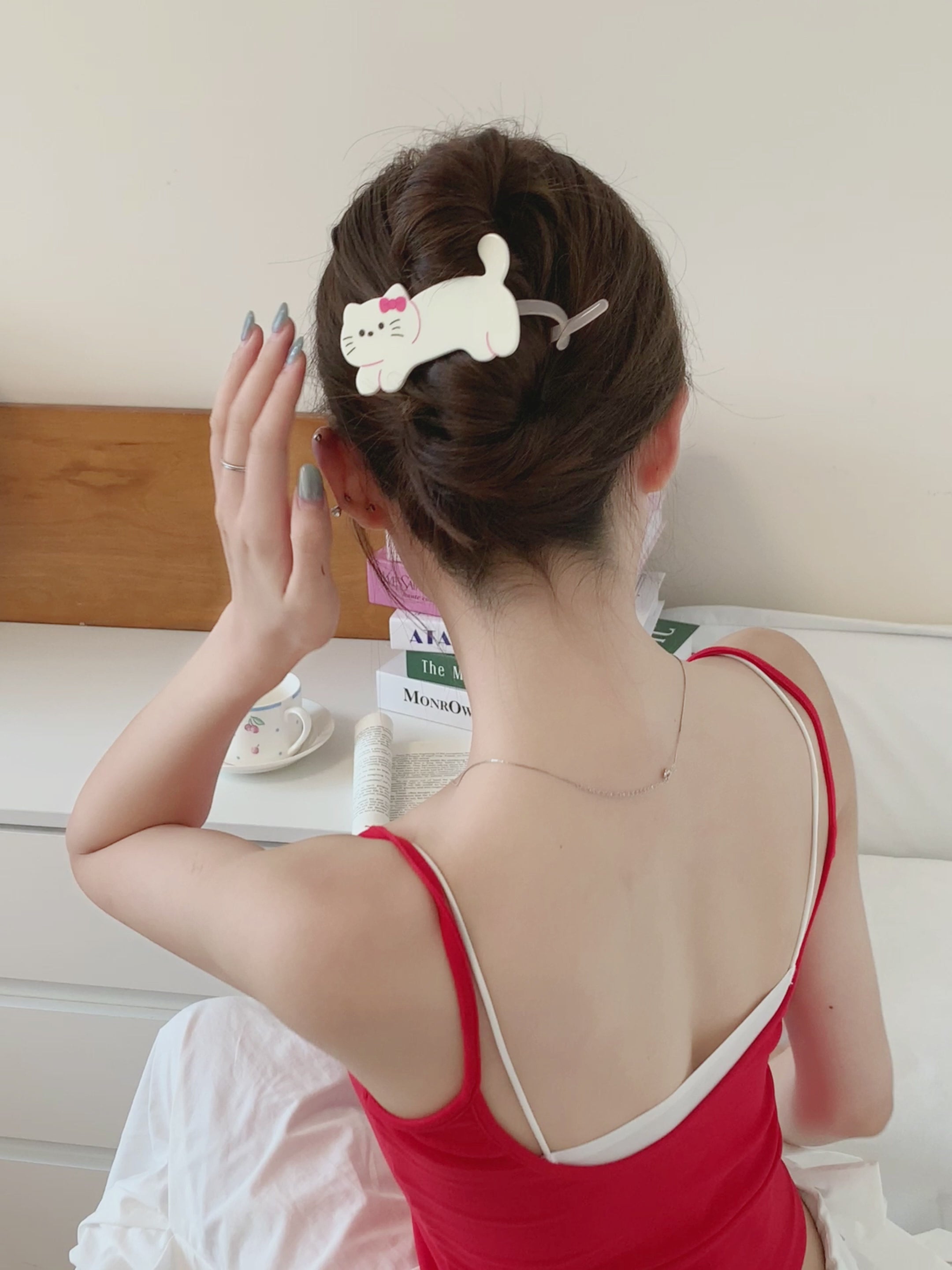 Hot Sale Animals Cat Shape Medium Hair Claw Clips Fashion Cute Creative Design Hairpins Clamps Accessories for Women Kids Daily