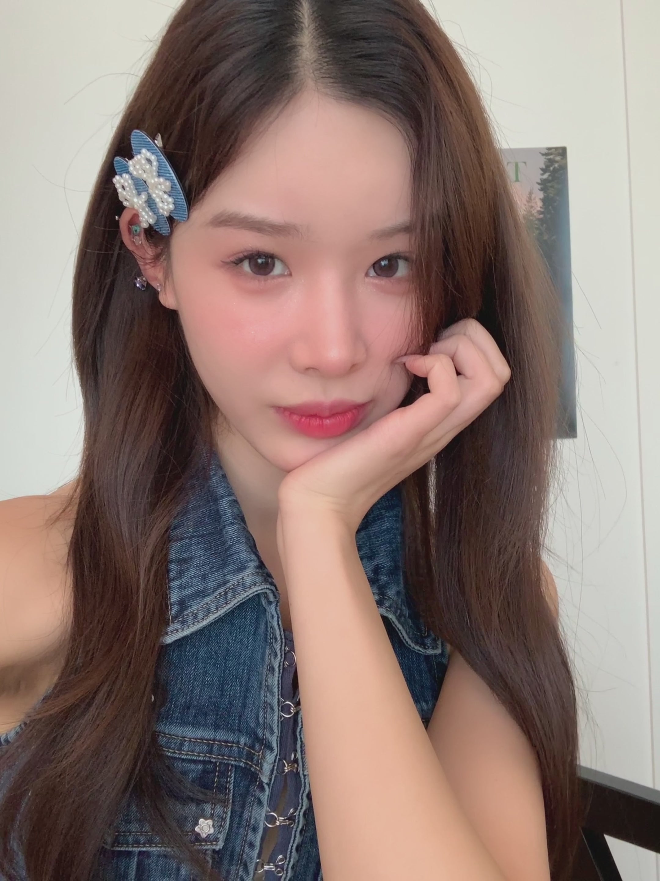 Minimalistic Flower Bowknot Hair Clip Simple Denim Heart Shaped Hair Accessory for Girls Women Alloy Fabric Material for Parties