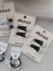 Kids Star Heart Bowknot Decorative Black Snap Clips Hair Ties Sets Fashion Elegant in Stock Scrunchies Hairpins Accessories