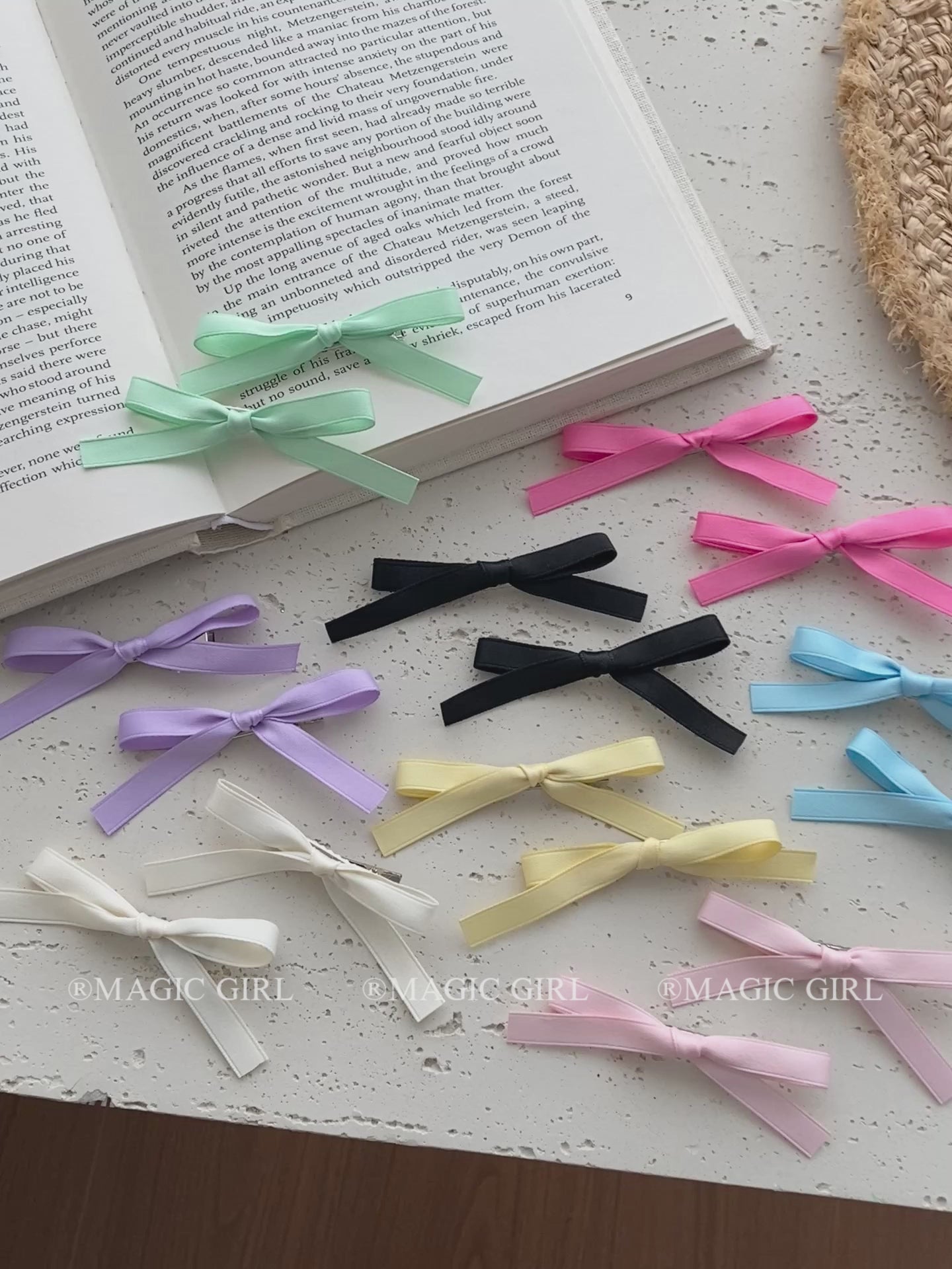 Sweet Cute Candy Solid Color Bowknot Hair Clips for Girls Princess Style Fashion Alligator for Women Ladies Hair Accessories