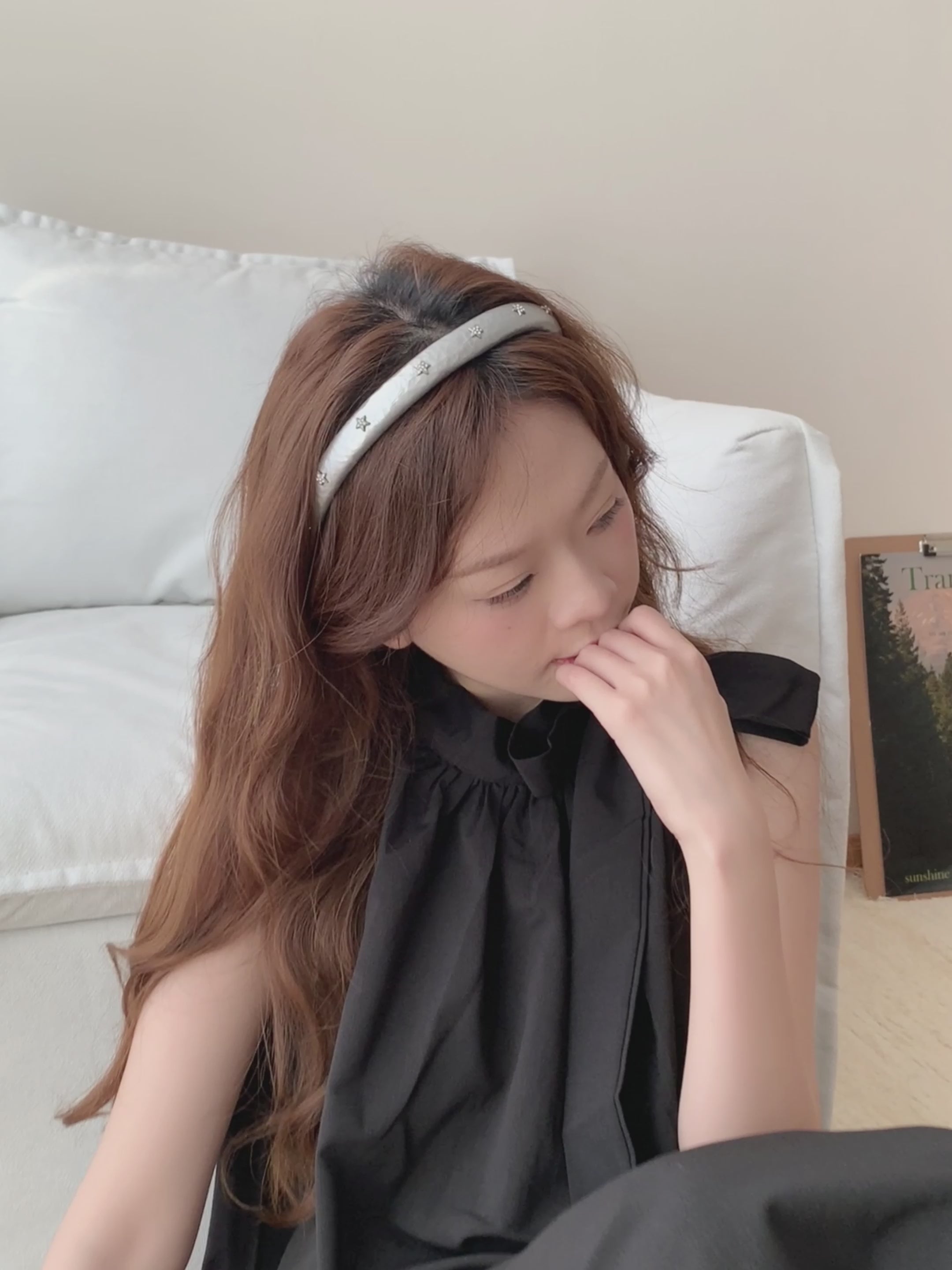 Solid Color Bowknot Lustrous Head Band for Girls Simple Minimalistic Hair Band for Women Ladies Hair Accessories in Stock