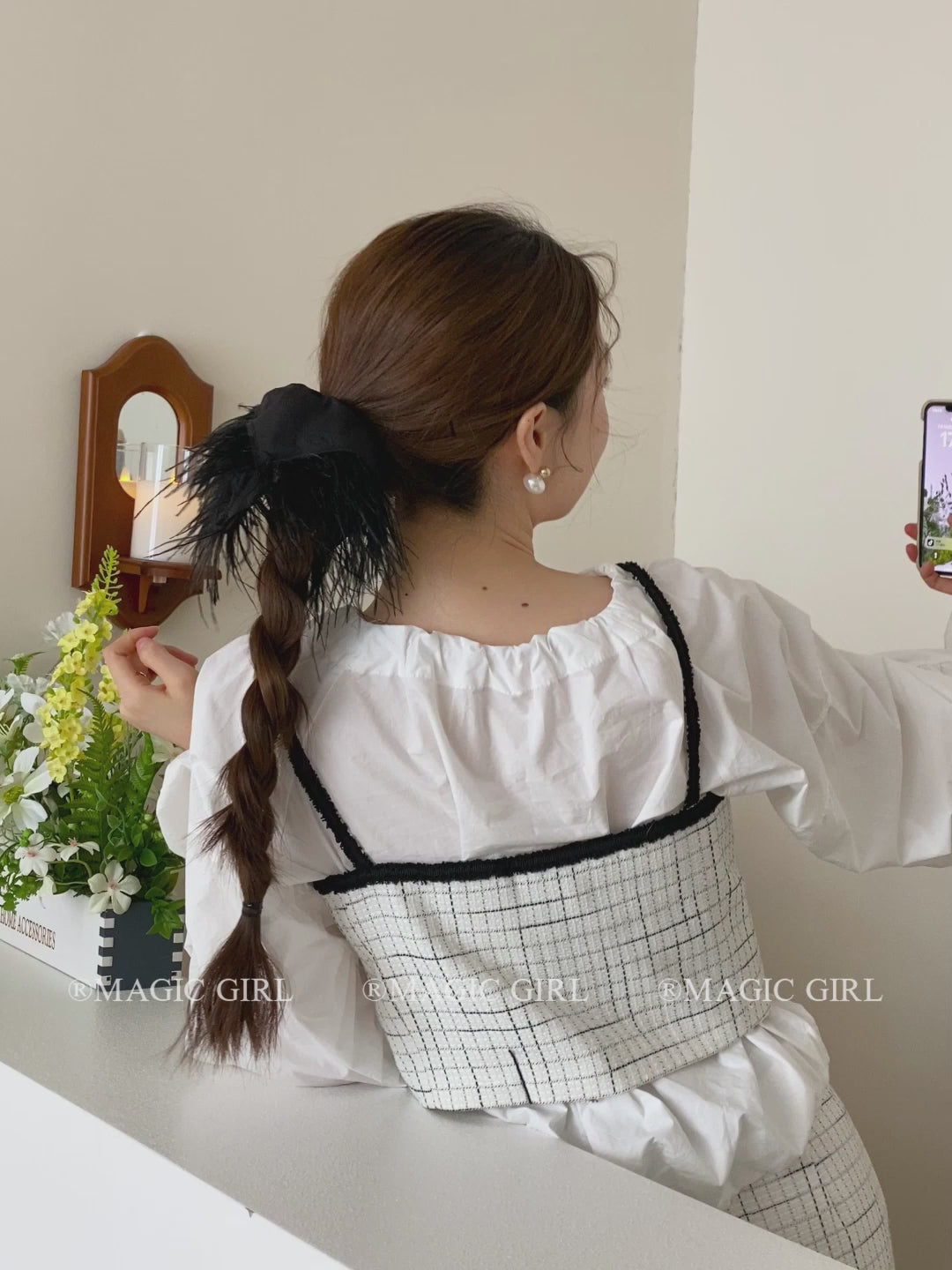 Luxurious Magic Crown Solid Color Chic Exaggerated Scrunchies Girls Fashion Elegant Handmade Lightweight High Hair Ties Hair