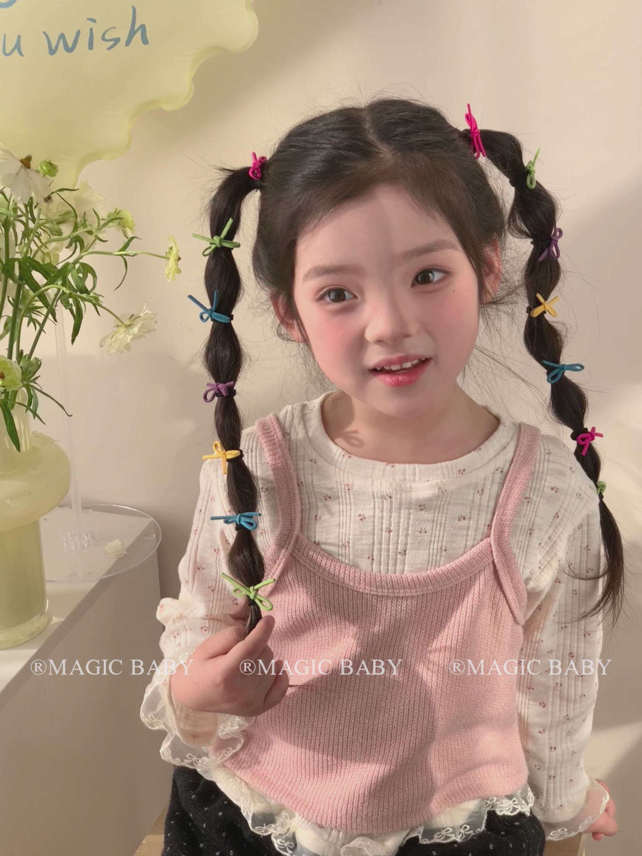 Mini Cute Bowknot Sweet Scrunchies for Baby Girls Fashion Simple Hair Band for Kids Children Hair Accessories in Stock Chic