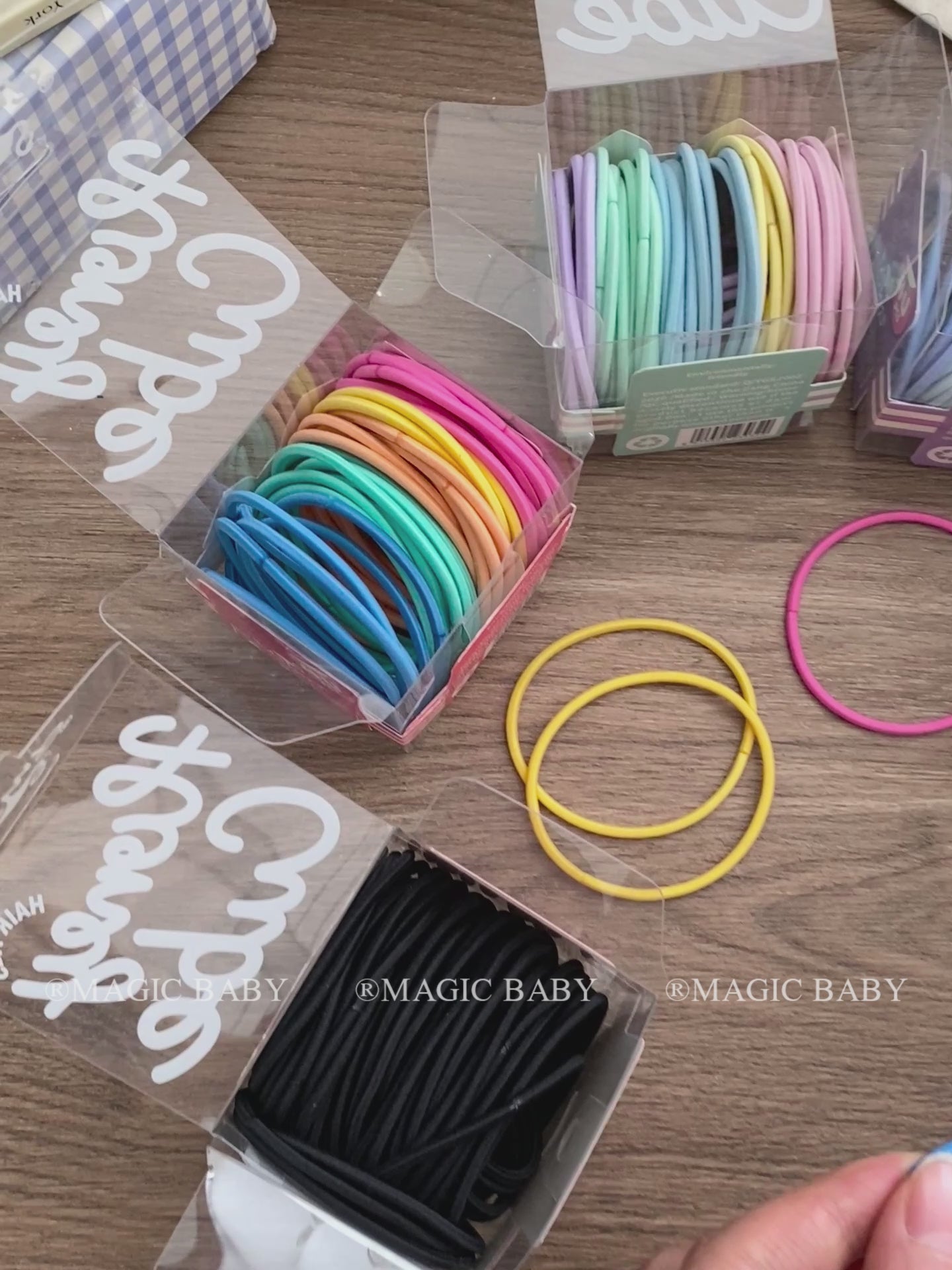 Hot Sale Colorful High Elastic Solid Color Small Scrunchies Trendy Graceful Classic in Stock Hair Ties Accessories for Women Kid