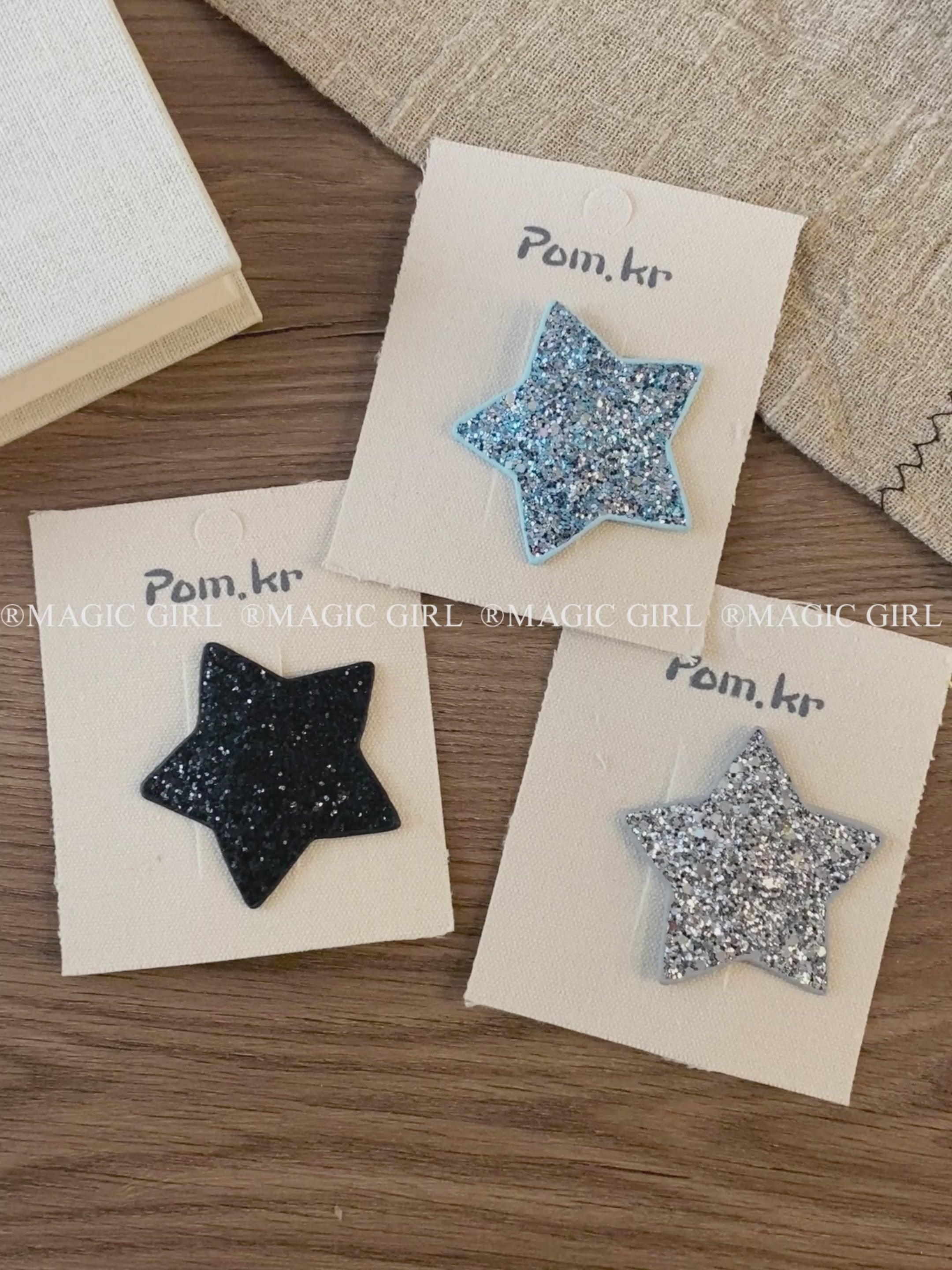 Simple Star Glitter Hair Clip for Girls Cute Sweet Fashion Trendy Minimalistic Snap Clips for Women Ladies Hair Accessories
