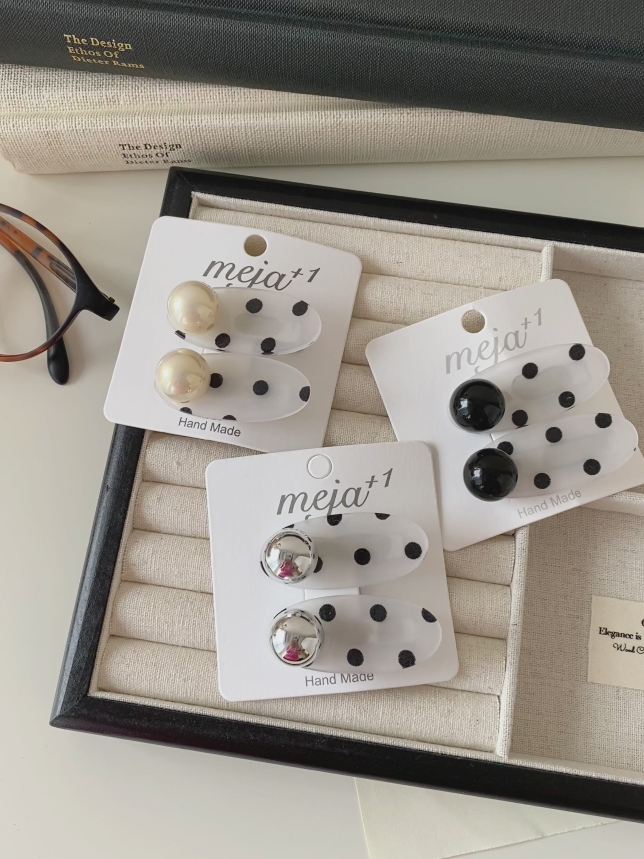 Women's Chic Simple Wholesale Plastic Hairpins with Imitation Pearl Beads Small Alligator Clips for Daily Office Party Occasions