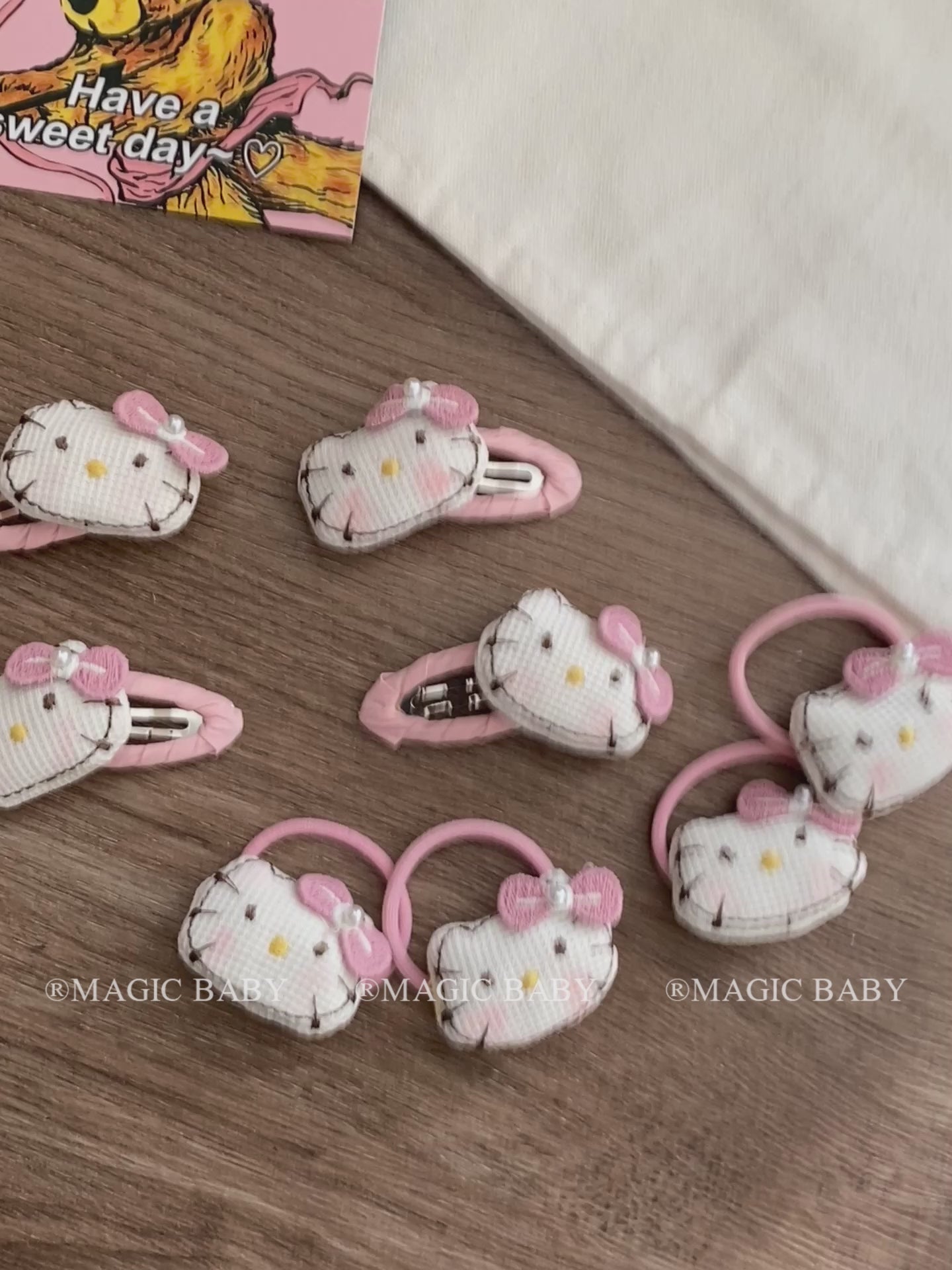 Cute Kitty Cat Cartoon Hair Clips for Baby Girls Sweet Princess Kawaii Snap Clips for Kids Children Hair Accessories in Stock