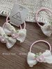 Girly Aesthetic Bowknot Heart Small Scrunchies Sweet Cute Fashion Wholesale in Stock Hair Ties for Daily Stage Travelling Use