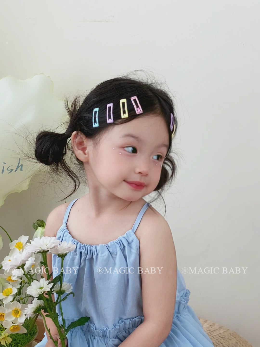 Fashion Simple Solid Color Polka Dot Hair Clips for Baby Girls Cute Sweet Snap Clips for Kids Children Hair Accessories in Stock