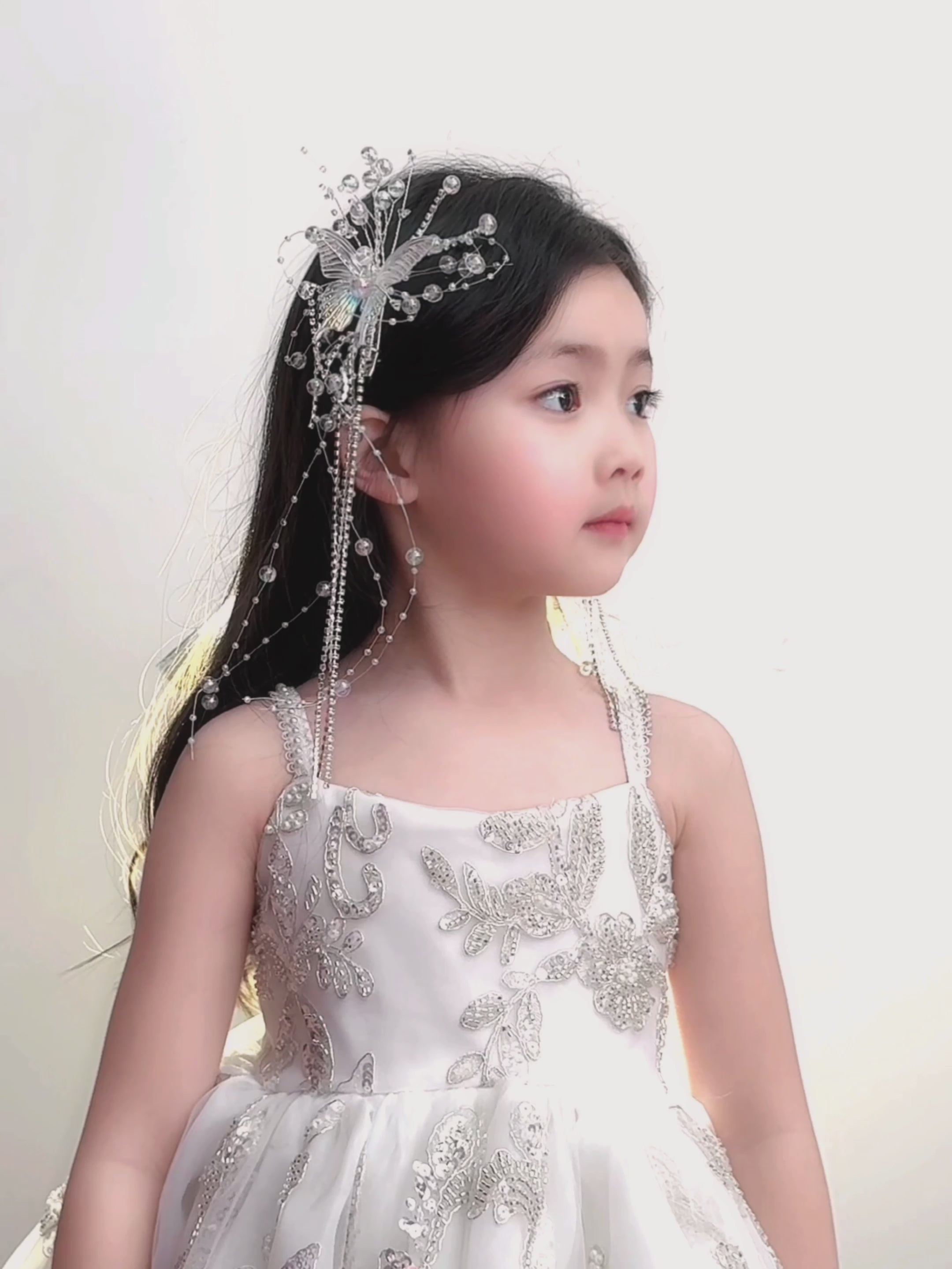 Glitter Luxurious Butterfly Exaggerated Hair Clips for Baby Girls Sweet Princess Style Alligator for Kids Child Hair Accessories