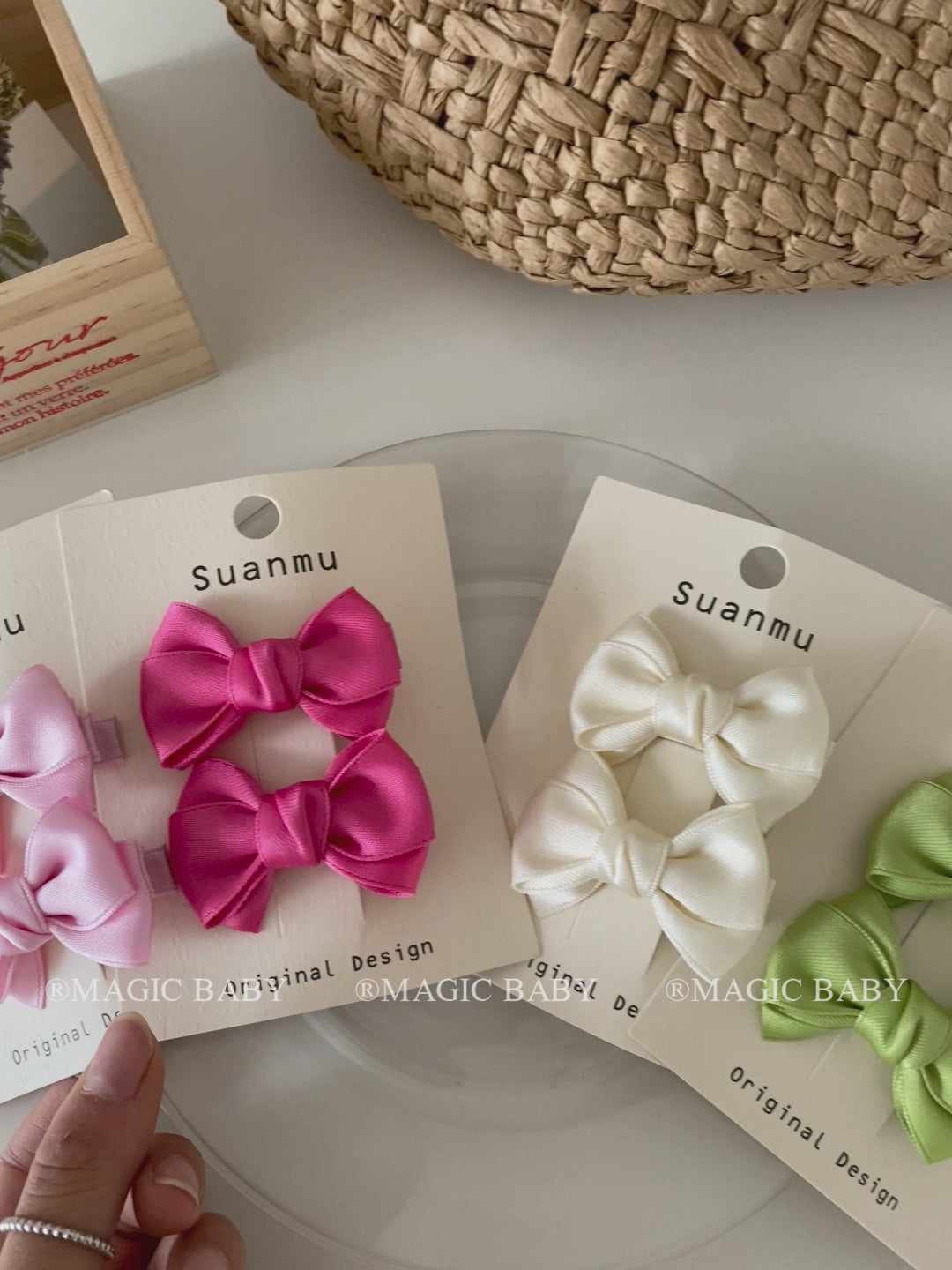 Girly Aesthetic Small Bowknot Solid Color Alligator Sweet Fashion Cute Wholesale in Stock Hairpins Accessories for Kids Children