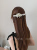 Women 2025 Hot Sale Silver Imitation Pearl Rhinestone Alligator Clips Elegant Simple Chic in Stock Hairpin Accessories for Girls