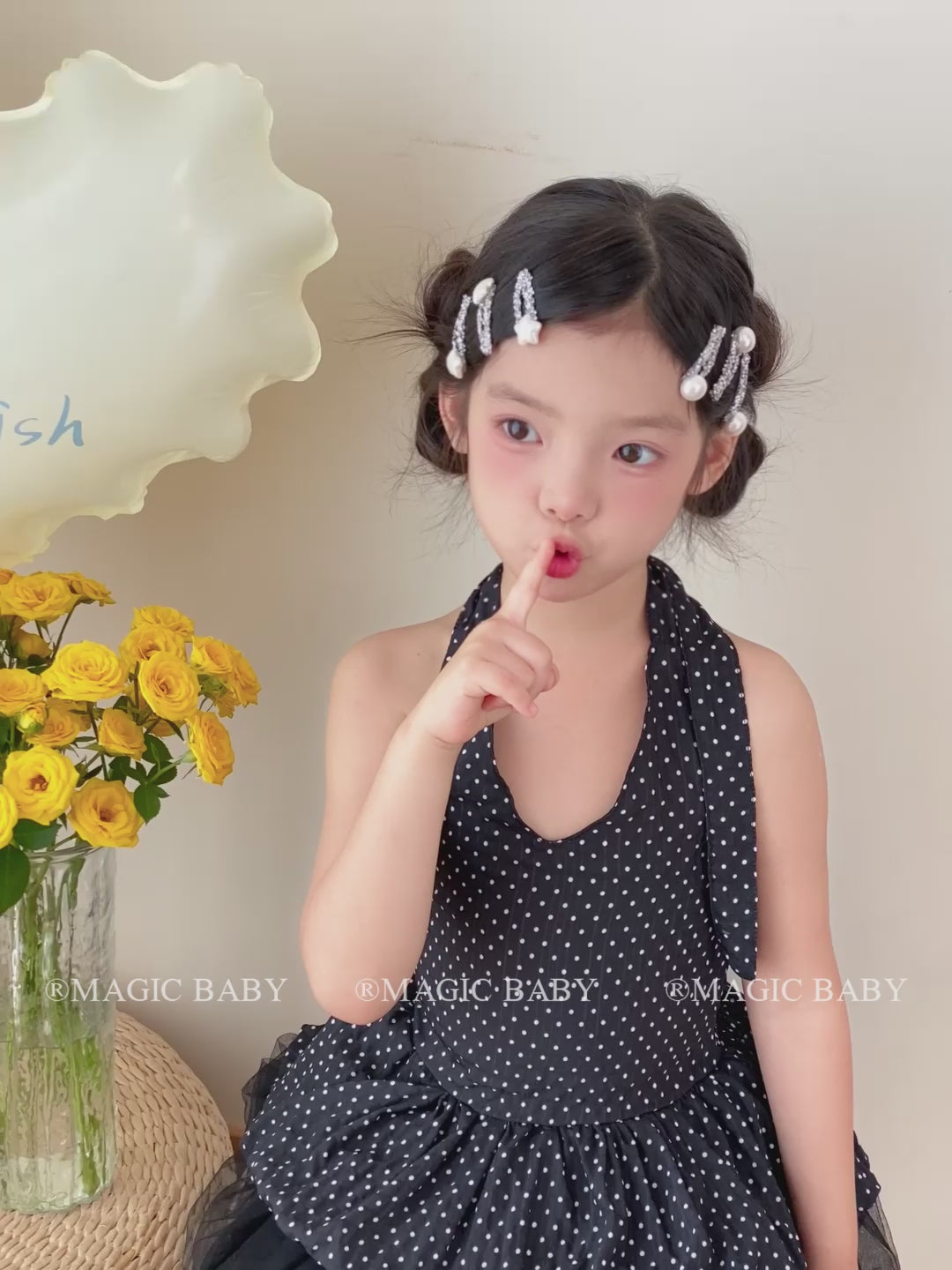 Fashion Glitter Sparkle Imitation Pearl Hair Clips for Baby Girls Trendy Stylish Cute Snap Clips for Child Kids Hair Accessories