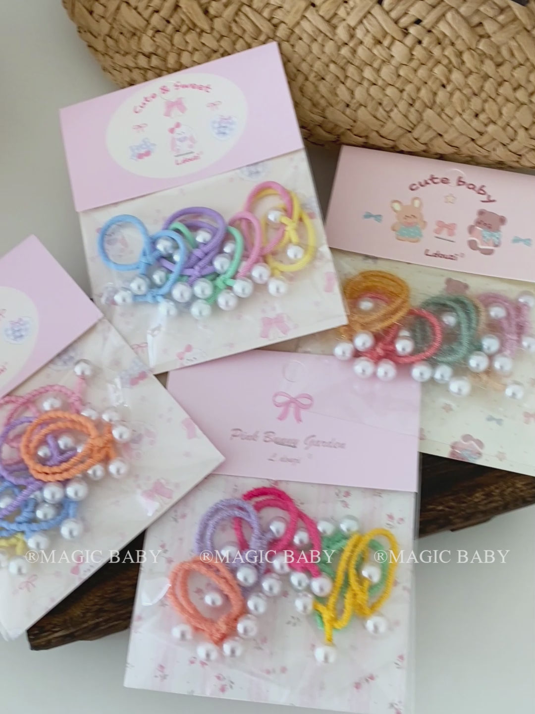 Solid Candy Color Cute Scrunchies Stylish Hair Ties for Baby Girls Trendy Kids Hair Accessories in Stock