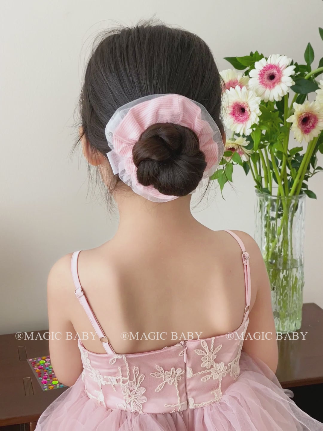 Girls Solid Color Ponytail Holder Large Scrunchies Trendy Sweet Elegant Wholesale in Stock Hair Ties Accessories for Children