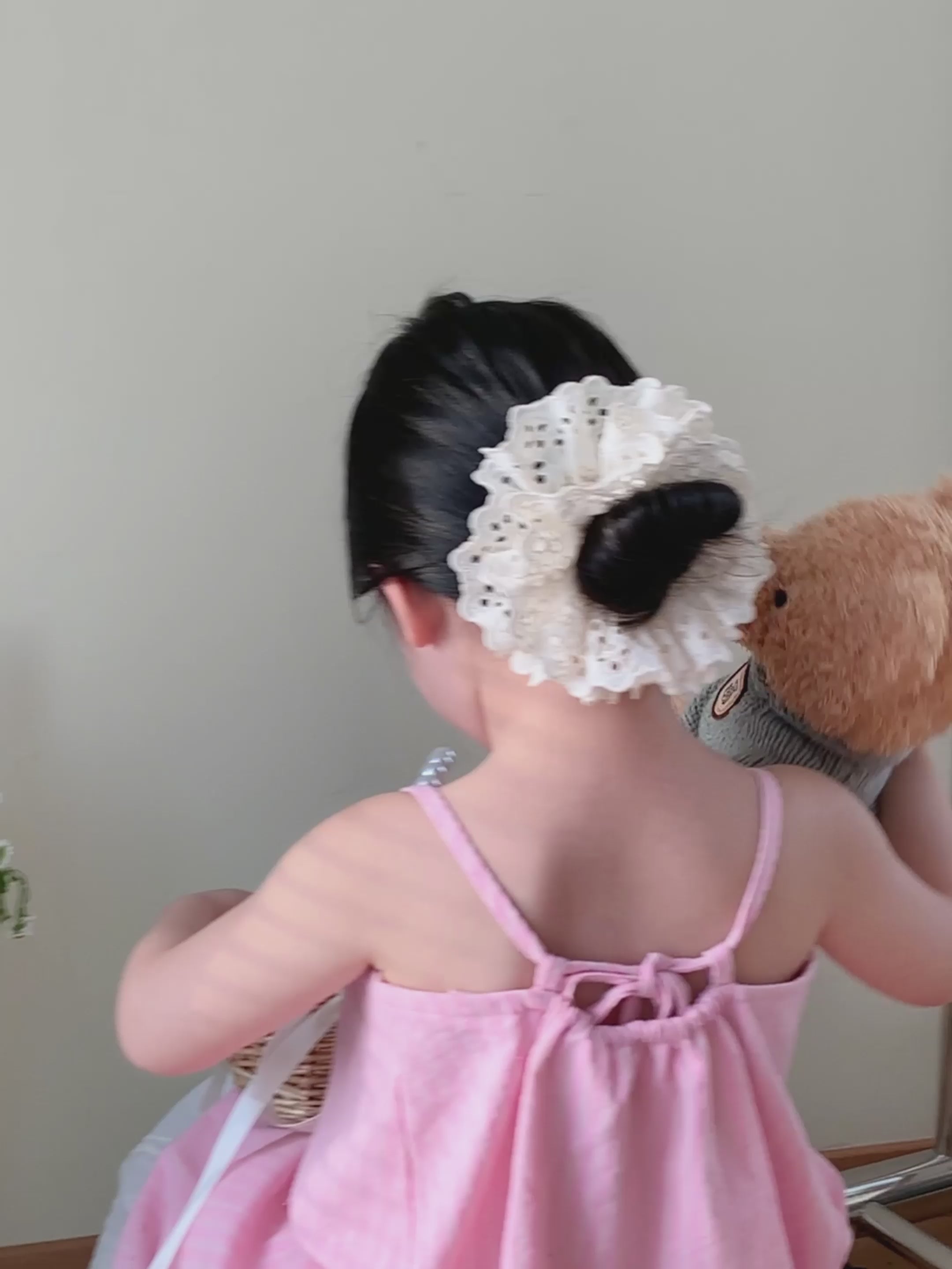 Solid Color Elegant Classic Scrunchies for Baby Girls Chic Simple Hair Ties for Kids Children Teens Hair Accessories in Stock