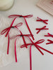 Red Solid Color New Year Ribbon Bowknot Hair Clips for Girls Cute Sweet Stylish Haarspange for Women Ladies Kids Festival